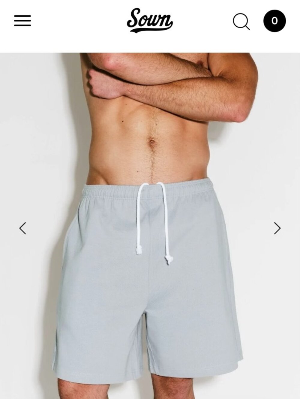 Blue/Grey Organic Cotton Shorts